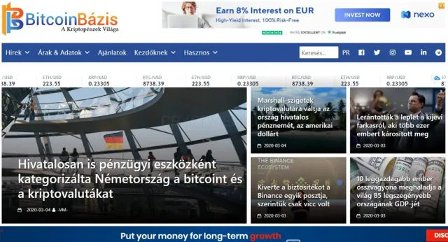 BitcoinBázis website