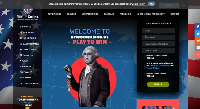 BitcoinCasino.us website