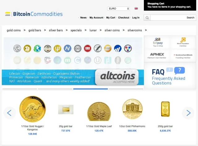 Bitcoincommodities.com website