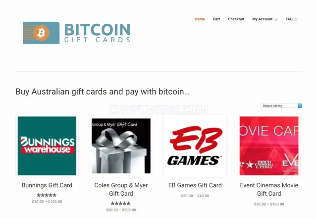 Bitcoingiftcards website
