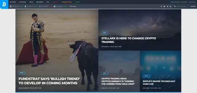 Bitcoinist website