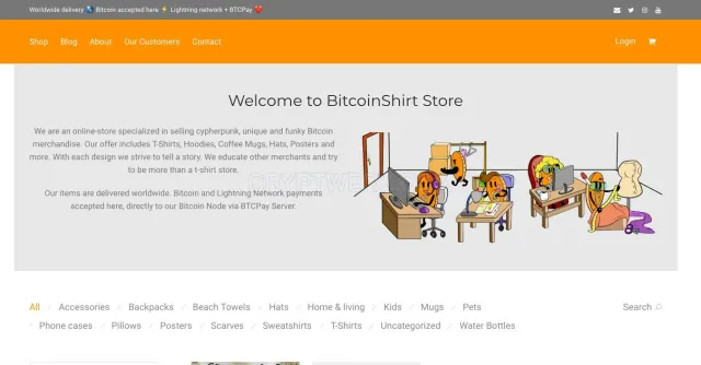 Bitcoinshirt.co website