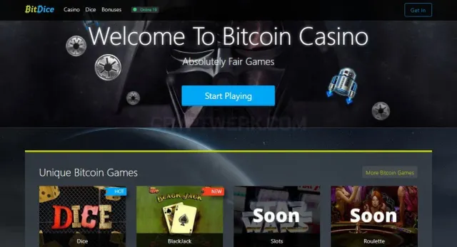 BitDice Casino website