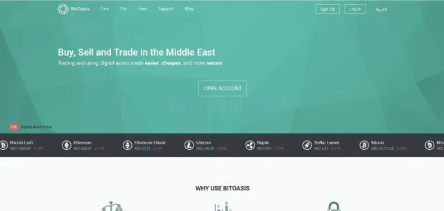 BitOasis website