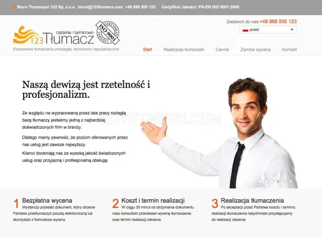 Biuro Tłumaczeń 123 Sp. z o.o. website