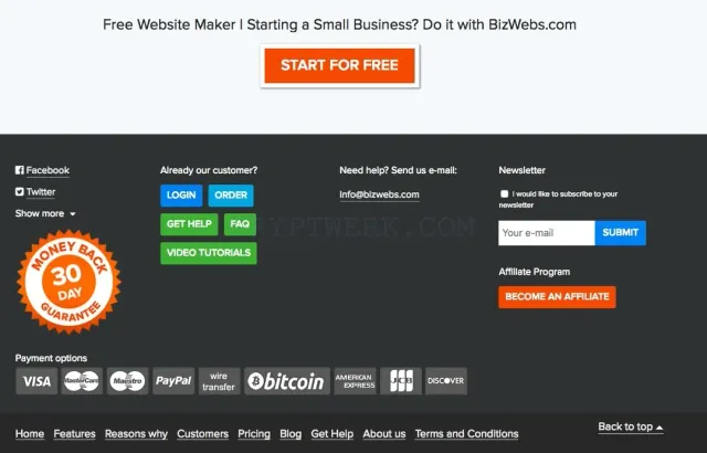 BizWeb website