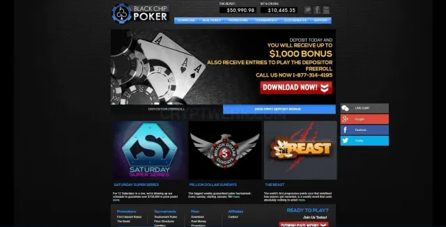 BlackChipPoker website