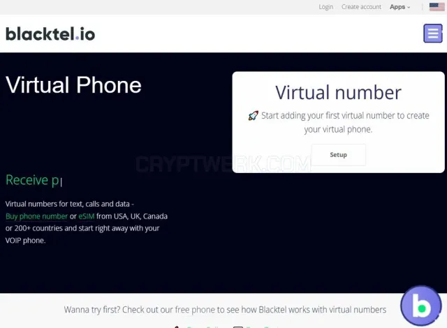 Blacktel.io website