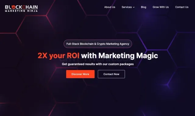 Blockchain Marketing Ninja website