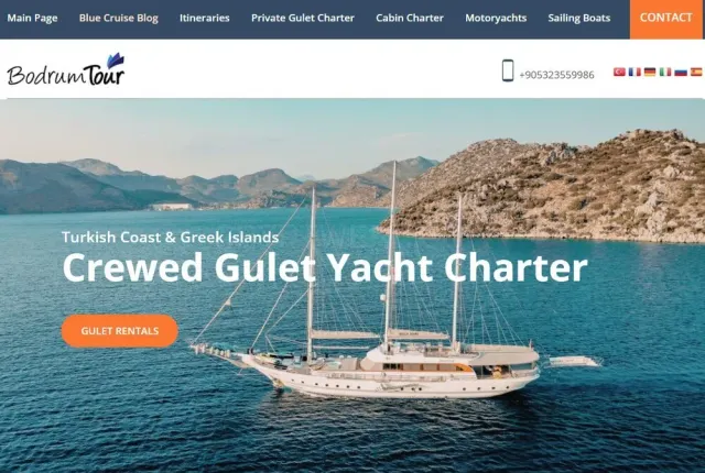 Blue Cruise Bodrum website