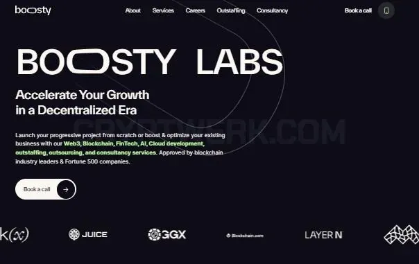 Boosty Labs website