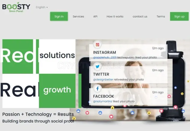 Boosty SMM Panel website