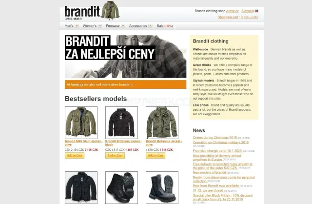Branditvintage.cz website