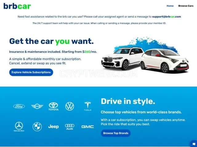 Brb Car Subscription website
