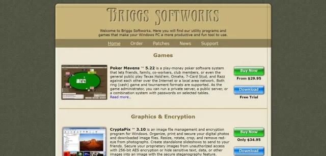 Briggs Softworks website
