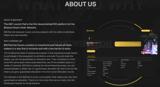 BSCPAD website