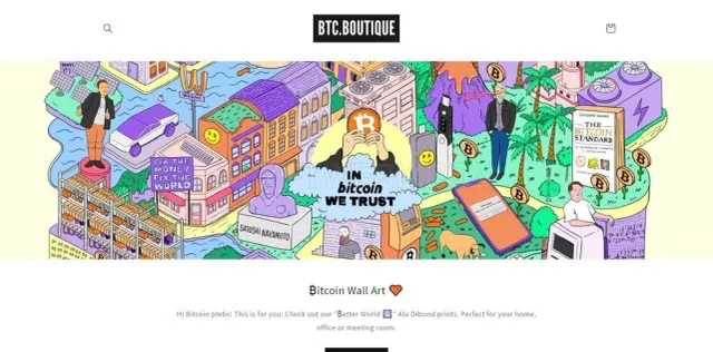 BTC Boutique website