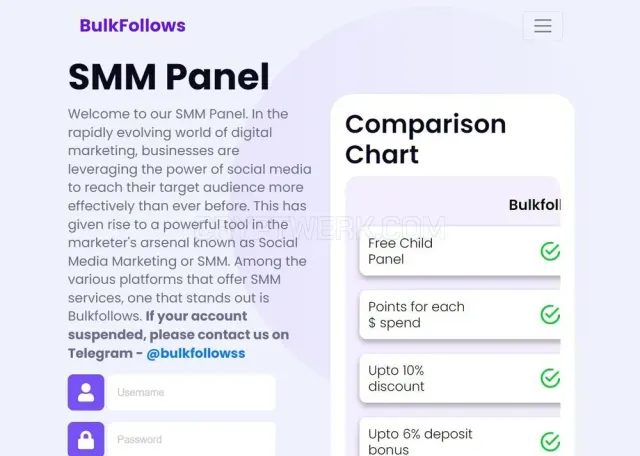Bulkfollows website