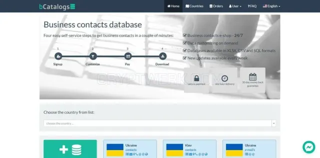 Business Catalogs website