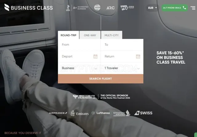 Business-Class website