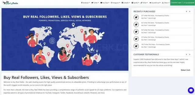 Buy Real Media website