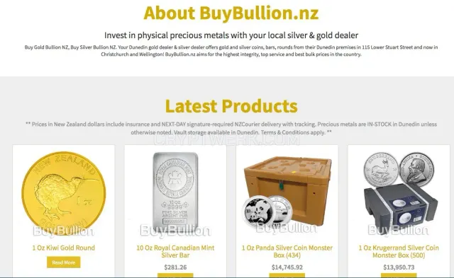BuyBullion.nz website