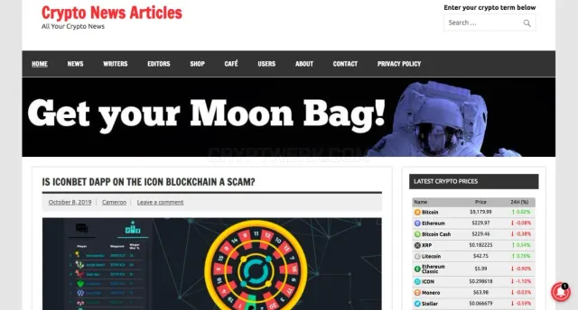 Buycryptonewsarticles.com website