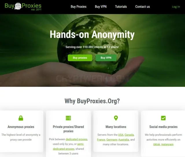 BuyProxies website
