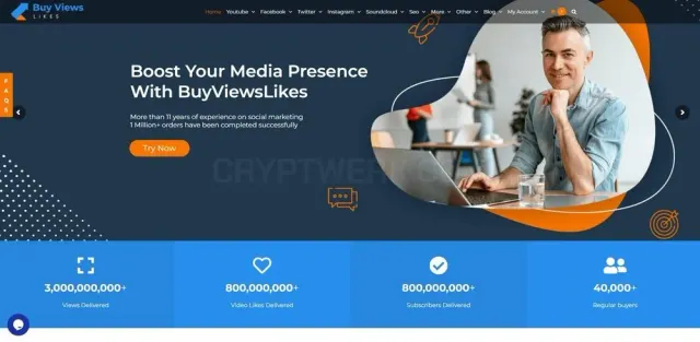 BuyViewsLikes website