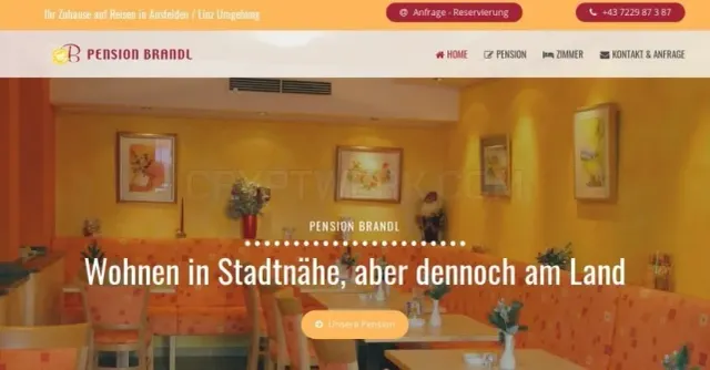 Cafe-Pension Brandl website