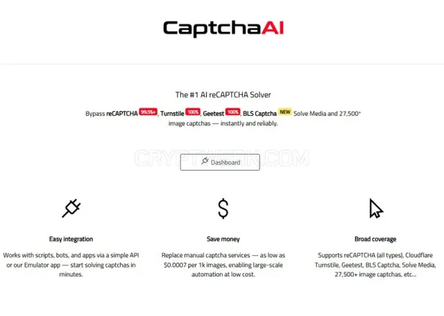 CaptchaAI website