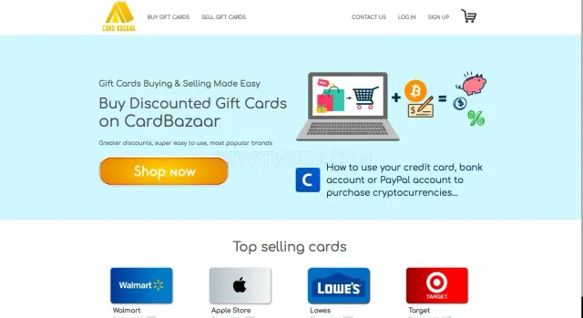 Cardbazaar.io website