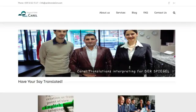 Careltranslations.com website