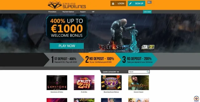 Casino Superlines website