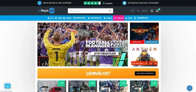 cdkeys.com website