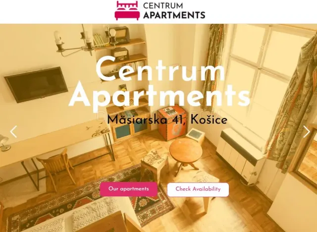 Centrum Apartments website