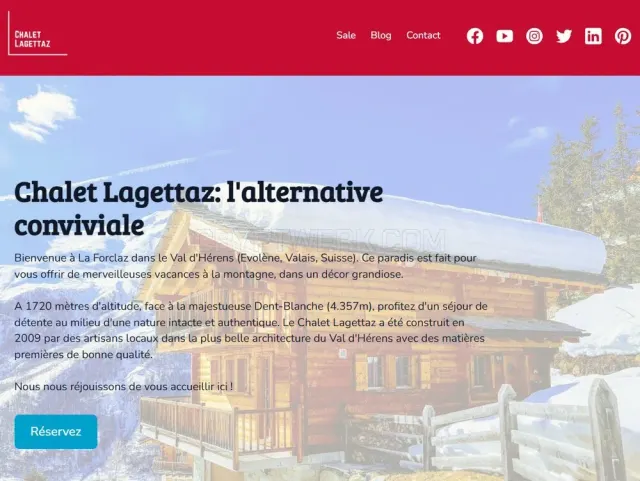 Chalet Lagettaz website