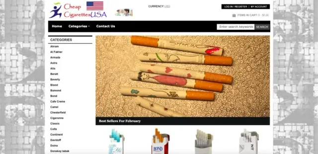 CheapCigarettesUSA.com website