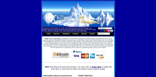 Chiller City website