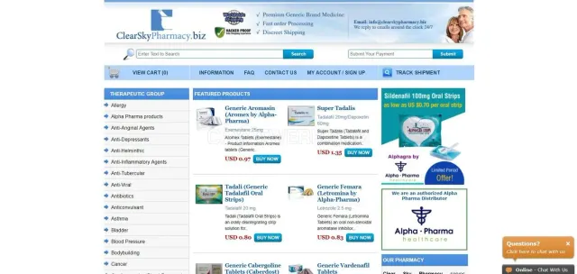Clear Sky Pharmacy website