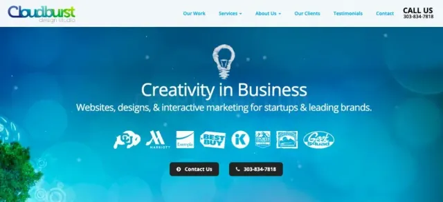 Cloudburstdesign.com website
