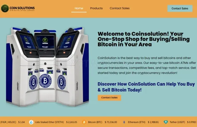 Coin Solutions website