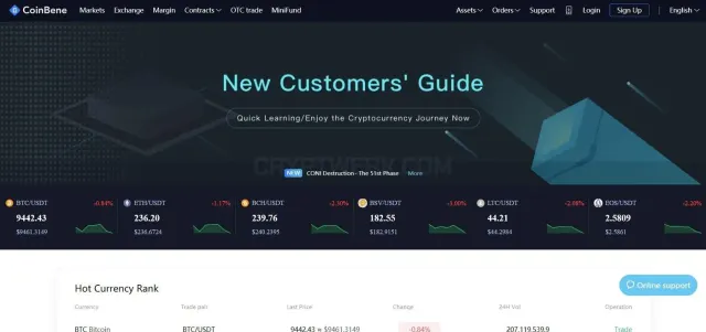 CoinBene website