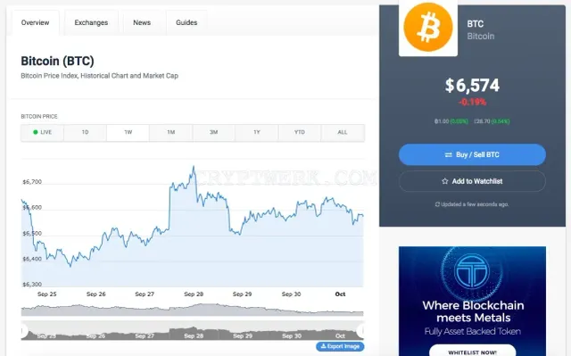 CoinCodex website