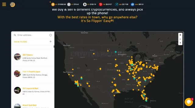CoinFlip Bitcoin ATMs website