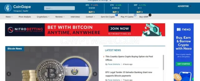 Coingape.com website