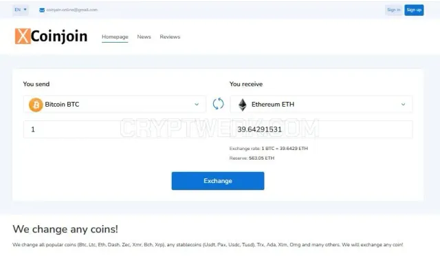 CoinJoin.online website