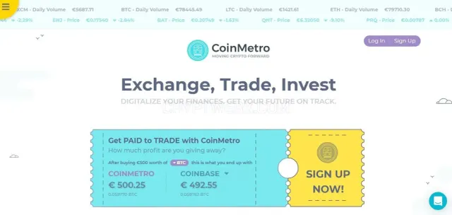 CoinMetro website