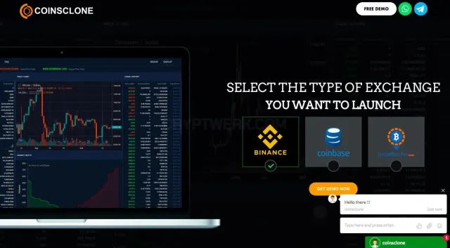 Coinsclone - Blockchain Development Company website