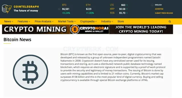 CoinTelegraph website